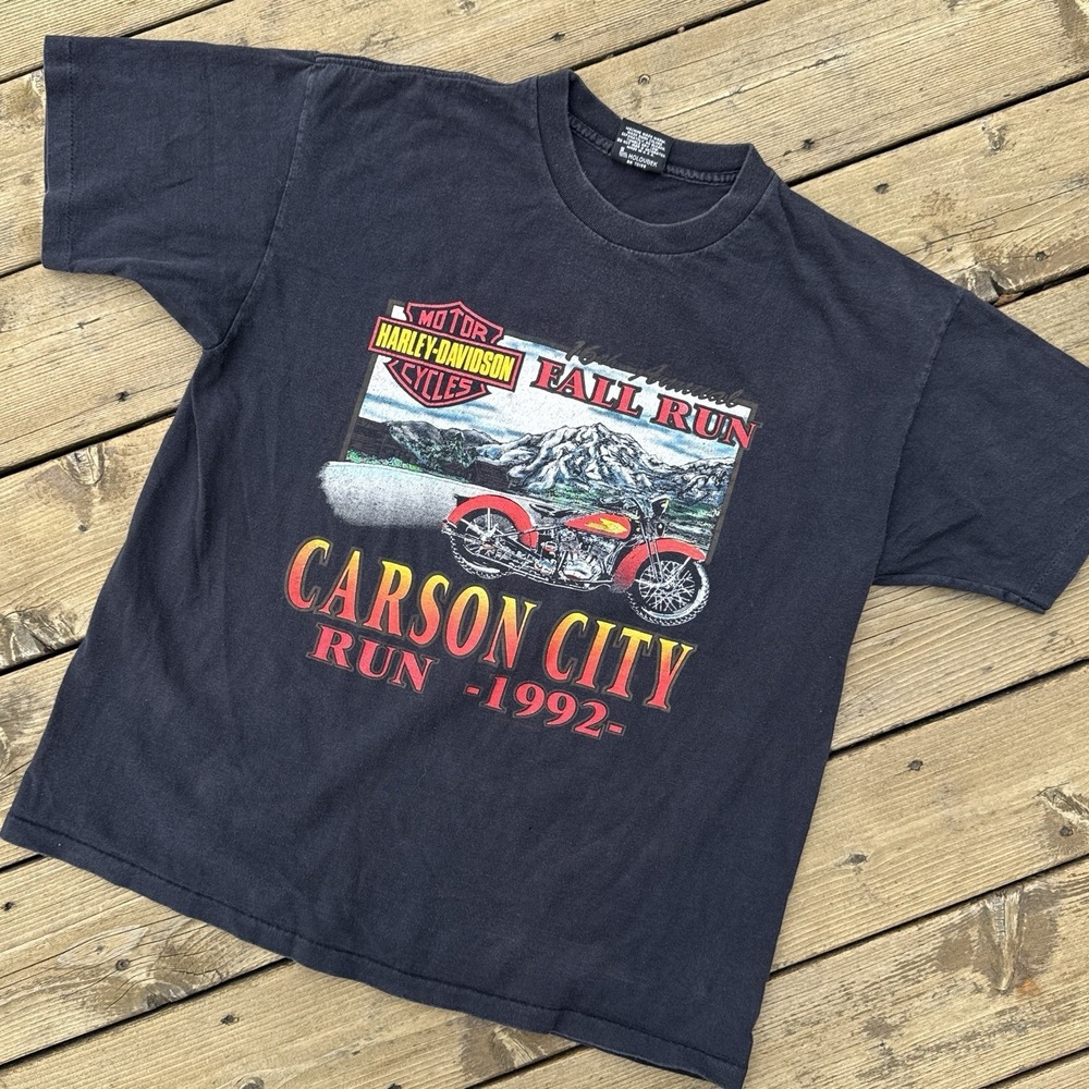 Vintage 90s Harley Davidson T Shirt XL USA Single Stitch Biker